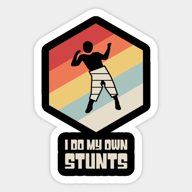 Stunts - Get Well Gift Fractured Broken Hip Bone Sticker by MeatMan